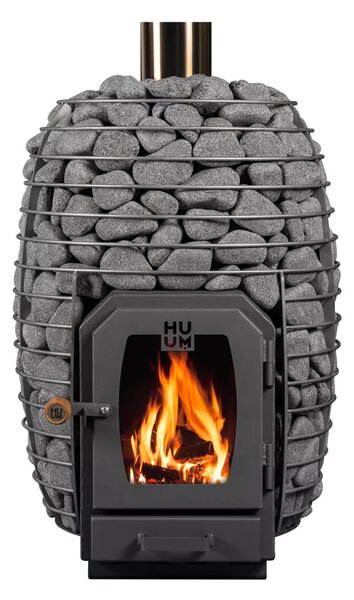 HUUM saunová kamna na dřevo HIVE Wood 13kW a 17kW, Steel 13kW