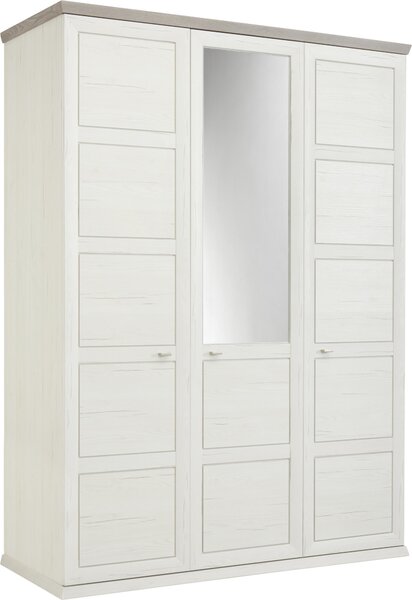 ŠATNÍ SKŘÍŇ SE ZRCADLEM, šedá, bílá, 154/209/60 cm Hom`in - Šatní skříně