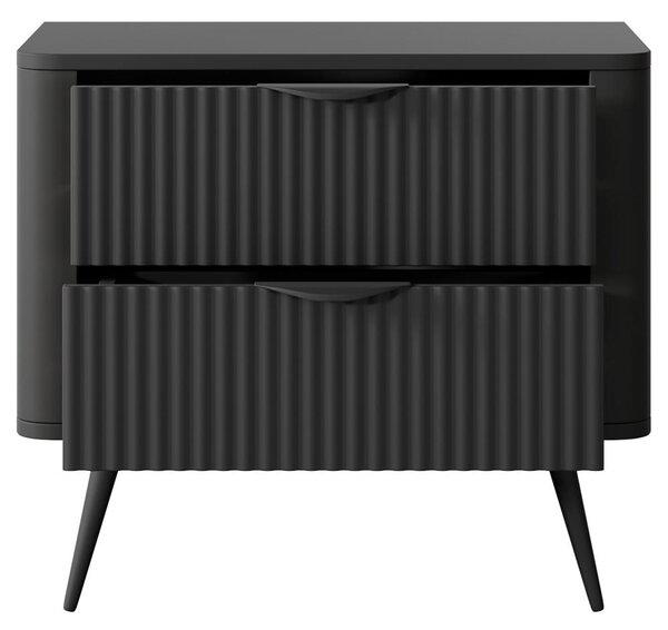 LANTE č | noční stolek G 2S | 63,2 cm | černá