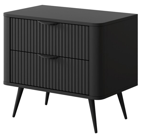 LANTE č | noční stolek G 2S | 63,2 cm | černá