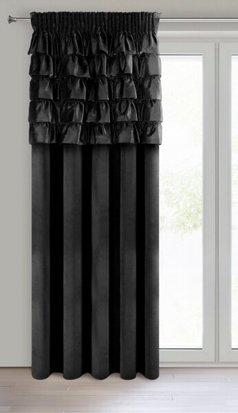 ZATEMŇOVACÍ ZÁVĚS NA PÁSCE AURA 140X270 CM ČERNÁ