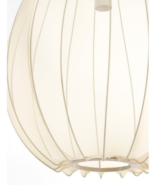 Béžové závěsné svítidlo s textilním stínidlem ø 50 cm Itela – Light & Living