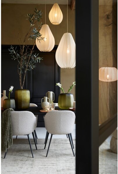 Béžové závěsné svítidlo s textilním stínidlem ø 38 cm Itela – Light & Living