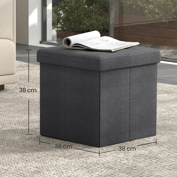 SEDACÍ BOX, textil, kompozitní dřevo, 38/38/38 cm - Taburety, Online Only