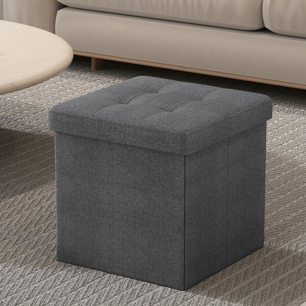 SEDACÍ BOX, textil, kompozitní dřevo, 38/38/38 cm - Taburety, Online Only
