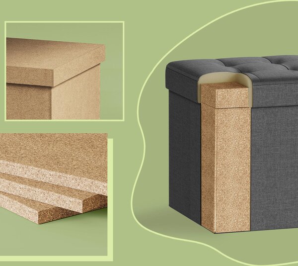SEDACÍ BOX, textil, kompozitní dřevo, 38/38/38 cm - Taburety, Online Only