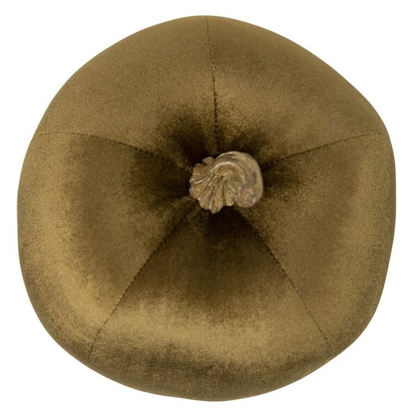 Taupe sametové dekorativní jablko Apple M - 24*24*26cm - Mars & More
