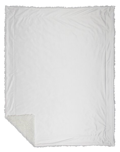 Bílý plyšový kudrnatý pléd Curly Teddy White Off - 130*180cm - Mars & More
