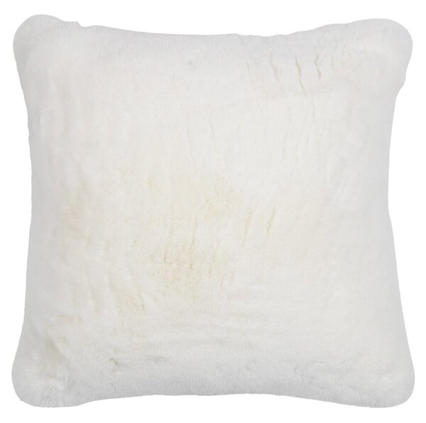 Bílý plyšový měkoučký polštář Soft Teddy White Off - 45*15*45cm - Mars & More