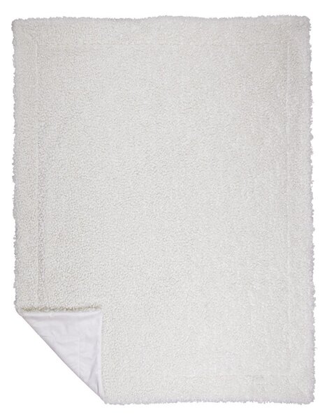 Bílý plyšový kudrnatý pléd Curly Teddy White Off - 130*180cm - Mars & More