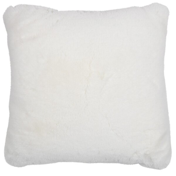 Bílý plyšový měkoučký polštář Soft Teddy White Off - 45*15*45cm - Mars & More