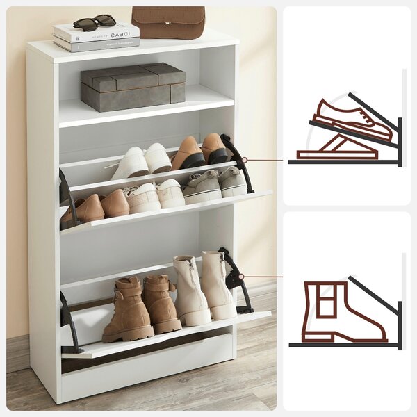 VYKLÁPĚCÍ BOTNÍK, bílá, 60/102/24 cm Boxxx - Online Only šatny & botníky, Online Only