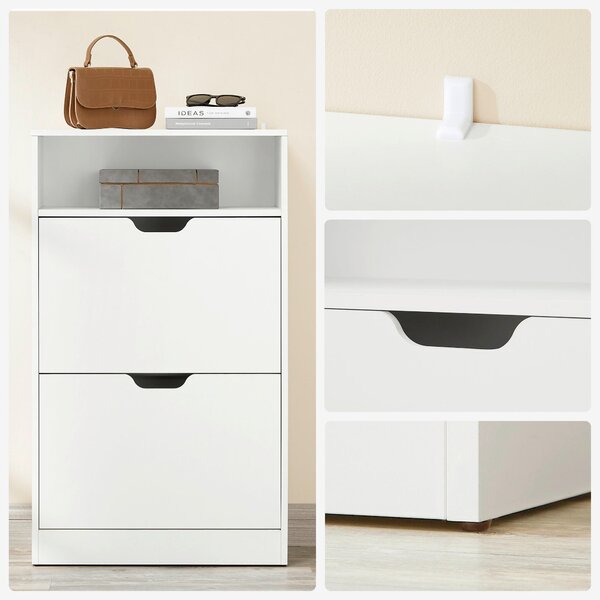 VYKLÁPĚCÍ BOTNÍK, bílá, 60/102/24 cm Boxxx - Online Only šatny & botníky, Online Only