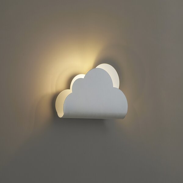 Dětské nástěnné svítidlo bílý oblak se sluncem - Cloudy
