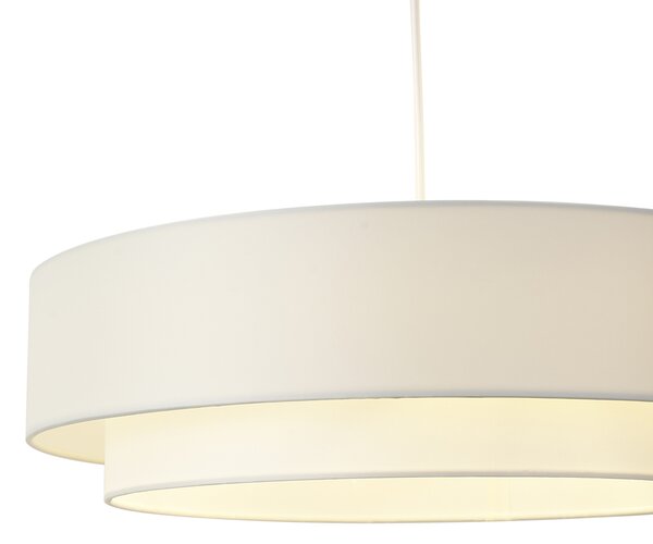 Moderní závěsné svítidlo bílé 50cm 3-světelné - Drum Duo
