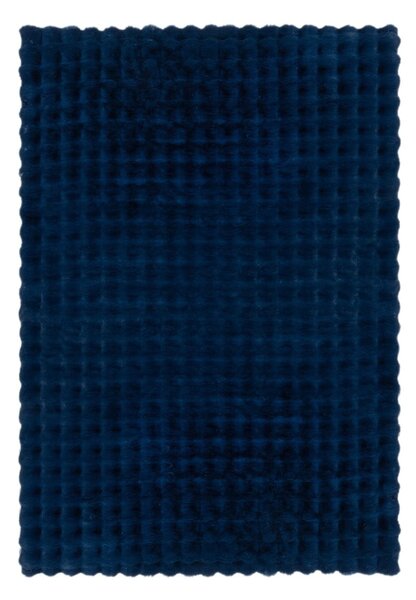 Tmavě modrá syntetická kožešina 80x150 cm Waffle Faux Fur – Flair Rugs