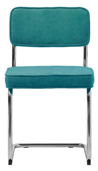 Tyrkysová manšestrová jídelní židle Rupert – Unique Furniture