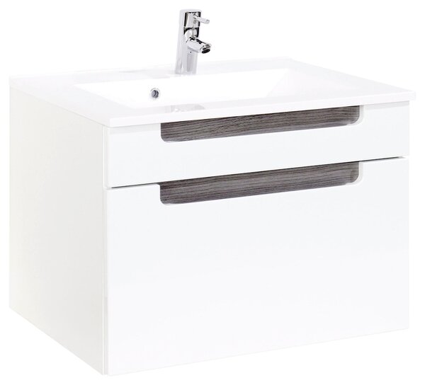 SKŘÍŇKA S UMYVADLEM, bílá, barvy stříbrného dubu, bílá, 80/54/47 cm Held - Koupelnové série, Online Only