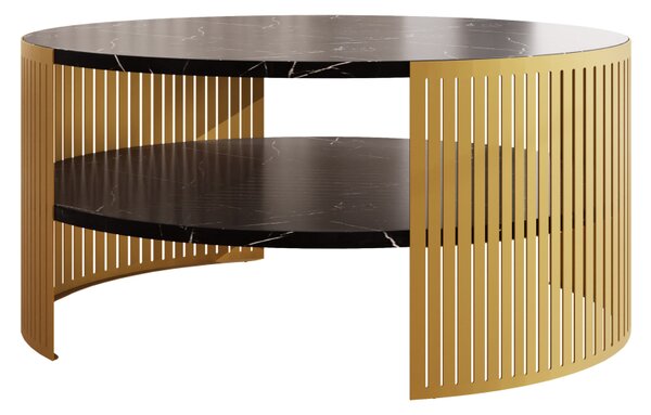 Konferenční stolek Zinzit Gold, Barva: zlatá / černý molet 5903211338991