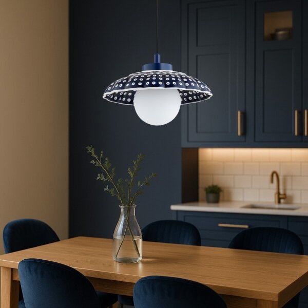 Argon 8948 - Lustr na lanku BOLL 1xG9/6W/230V modrá