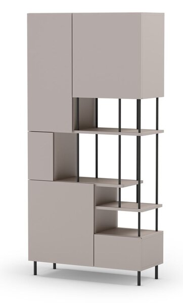 Krémová knihovna 84x175 cm Perla – Marckeric