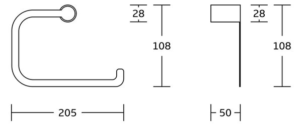 Mexen Base, věšák na ručníky, chromová, 70882321-00