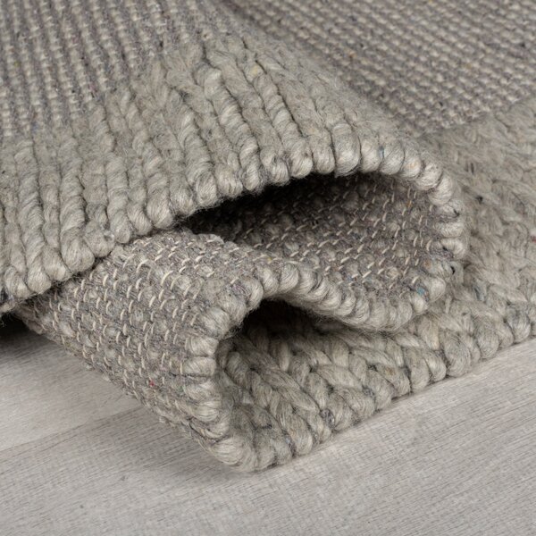 Flair Rugs, Kusový koberec Rue Plait Grey, 120x170, šedá, ložnice