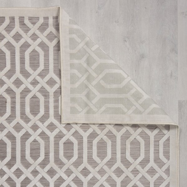 Flair Rugs, Kusový koberec Piatto Mataro Natural – na ven i na doma, 200x290, béžová, chodba / předsíň