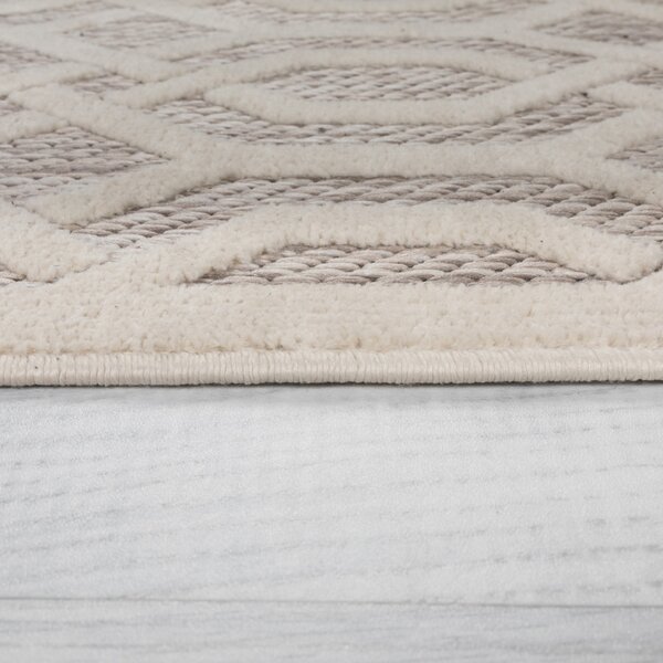 Flair Rugs, Kusový koberec Piatto Mataro Natural – na ven i na doma, 200x290, béžová, chodba / předsíň