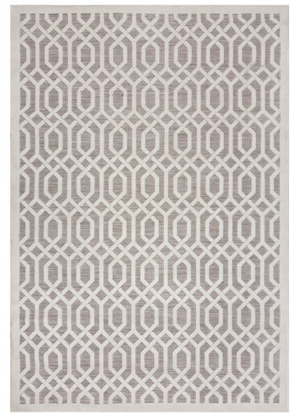 Flair Rugs, Kusový koberec Piatto Mataro Natural – na ven i na doma, 200x290, béžová, chodba / předsíň