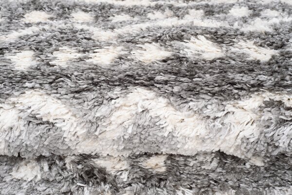 Makro Abra Kusový Běhoun Shaggy AZTEC FN28A Tmavě Šedý Rozměr: 80x200 cm
