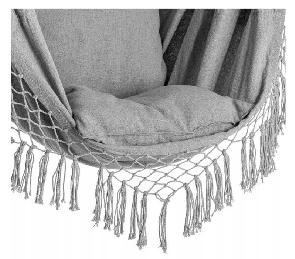 Závěsné houpací křeslo HAMMOCK XL v šedé barvě