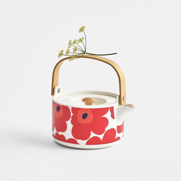 Marimekko Konvice Oiva Unikko 0,7l, červeno-bílá