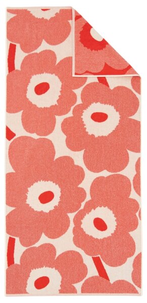Marimekko Ručník Unikko, růžovo-červený