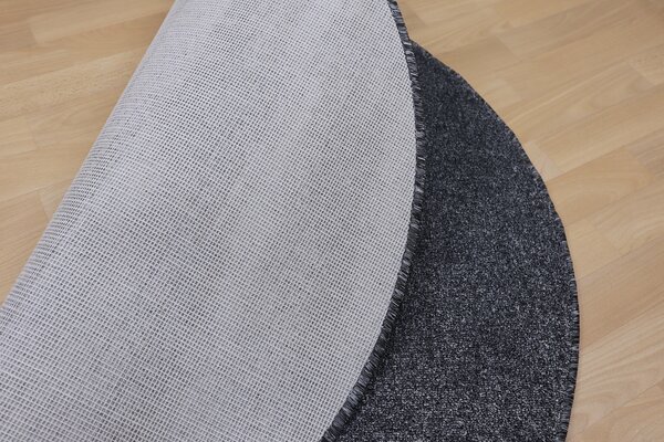 Vopi, Kusový koberec Apollo Soft antra kruh, 80x80 (průměr) kruh, šedá, chodba / předsíň