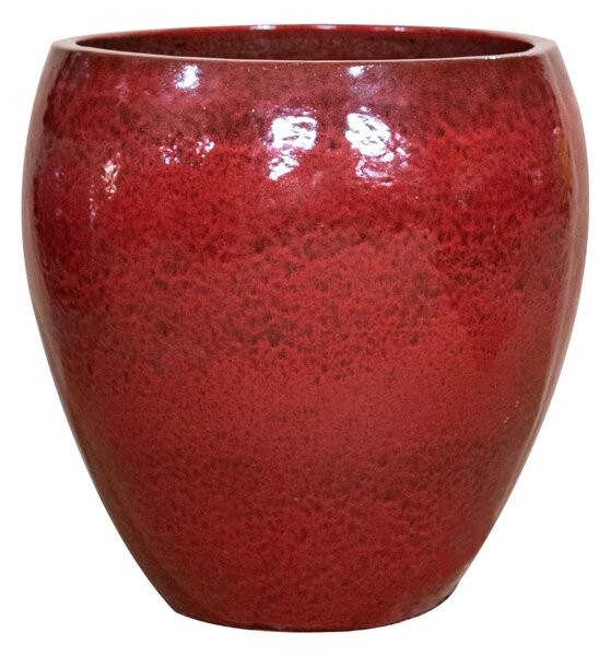 Keramický květináč LAFONTAINE - Topická červená M (28 cm x 32 cm)
