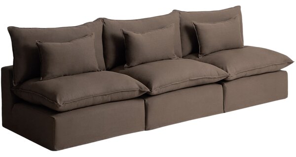Kave Home Hnědá pohovka Anarela 330 cm s odnímatelným potahem