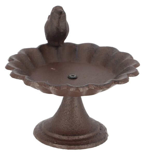 Mini litinové krmítko s ptáčkem na nízké podnožce Esschert Design Birdy