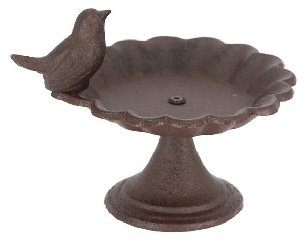 Mini litinové krmítko s ptáčkem na nízké podnožce Esschert Design Birdy