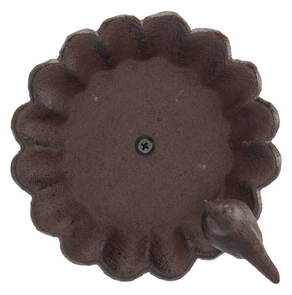 Mini litinové krmítko s ptáčkem na nízké podnožce Esschert Design Birdy