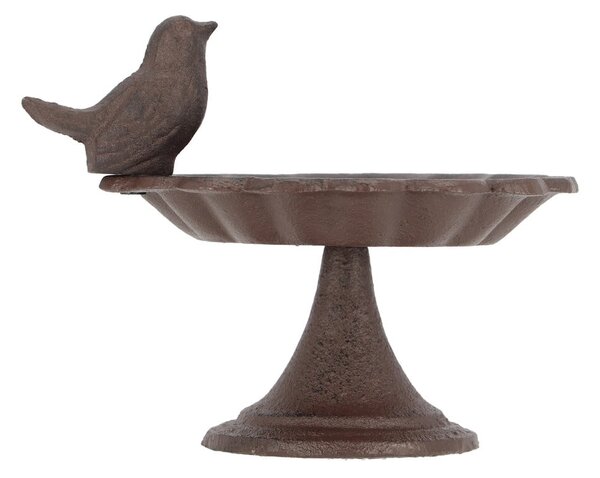 Mini litinové krmítko s ptáčkem na nízké podnožce Esschert Design Birdy