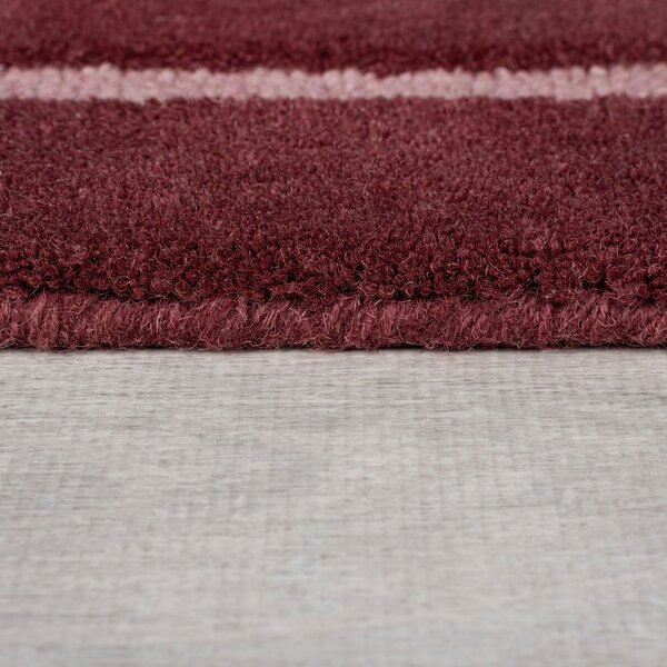 Vínový ručně tkaný vlněný koberec 150x240 cm Split Ombre Shaped – Flair Rugs