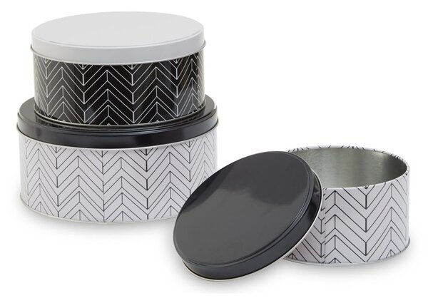 Kovové dózy na potraviny v sadě 3 ks Urban – Premier Housewares