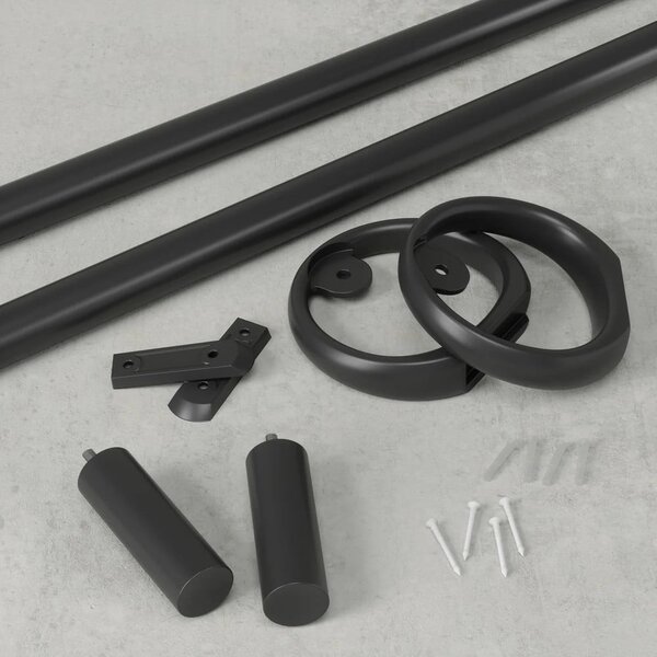 Ocelová roztažitelná garnýž 107 - 305 cm Ringlet – Umbra