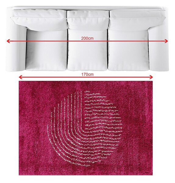 Koberec Royal deep magenta/cream 120x170cm