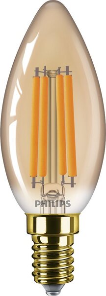 LED filament žárovka E14 B35 6W (40W) 470lm 1800K nestmívatelná, jantarová