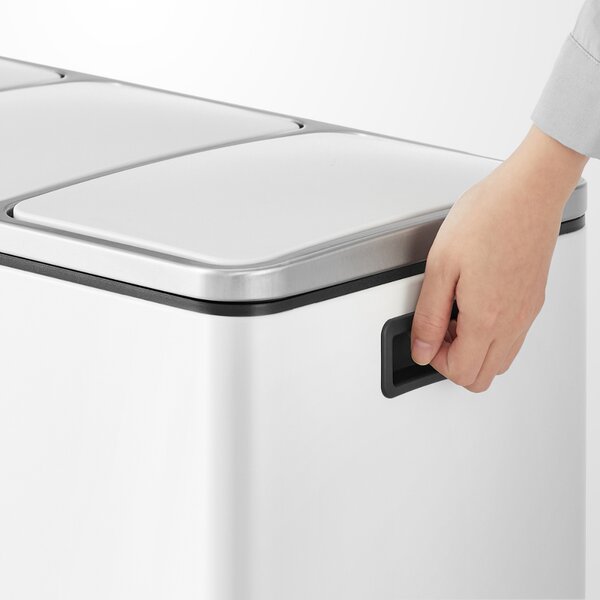 Jurhan Koš na třídění odpadu SORT 54l (3x18 l) + pytle na odpadky, bílá
