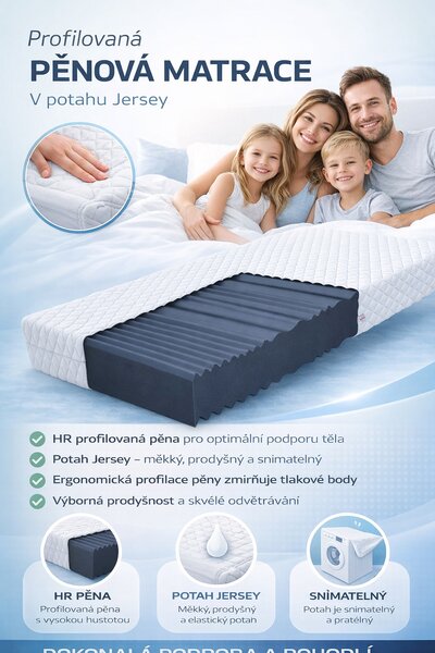 Pěnová matrace COMFORT PLUS 80x200 cm 10 cm