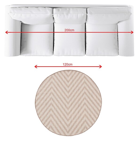 Koberec Lineo beige 120cm