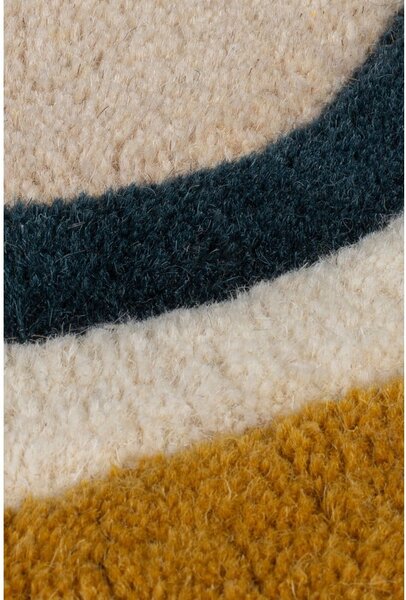 Krémový ručně tkaný vlněný koberec 200x290 cm Leo Scallop – Flair Rugs